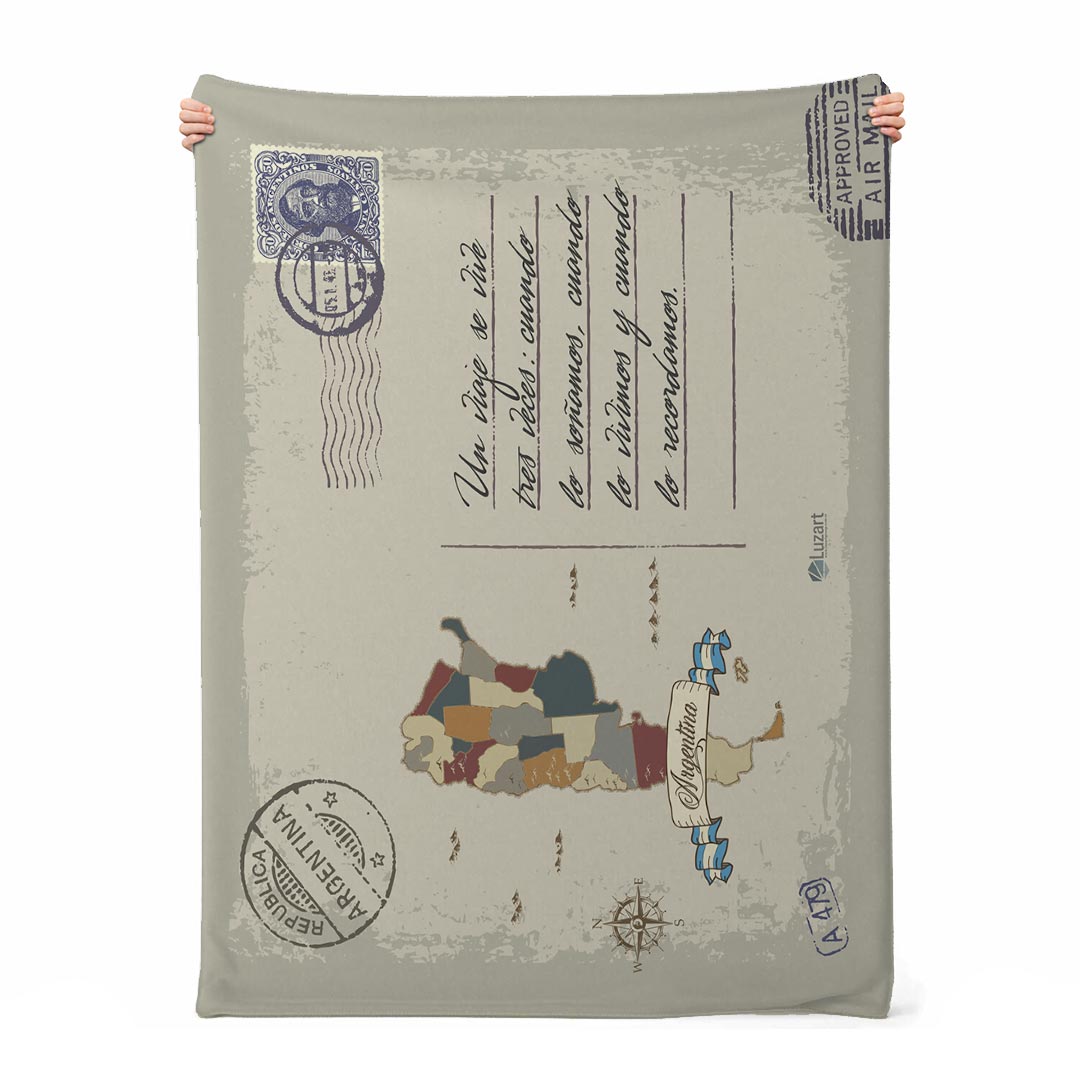 Argentina Postcard Personalized Blanket