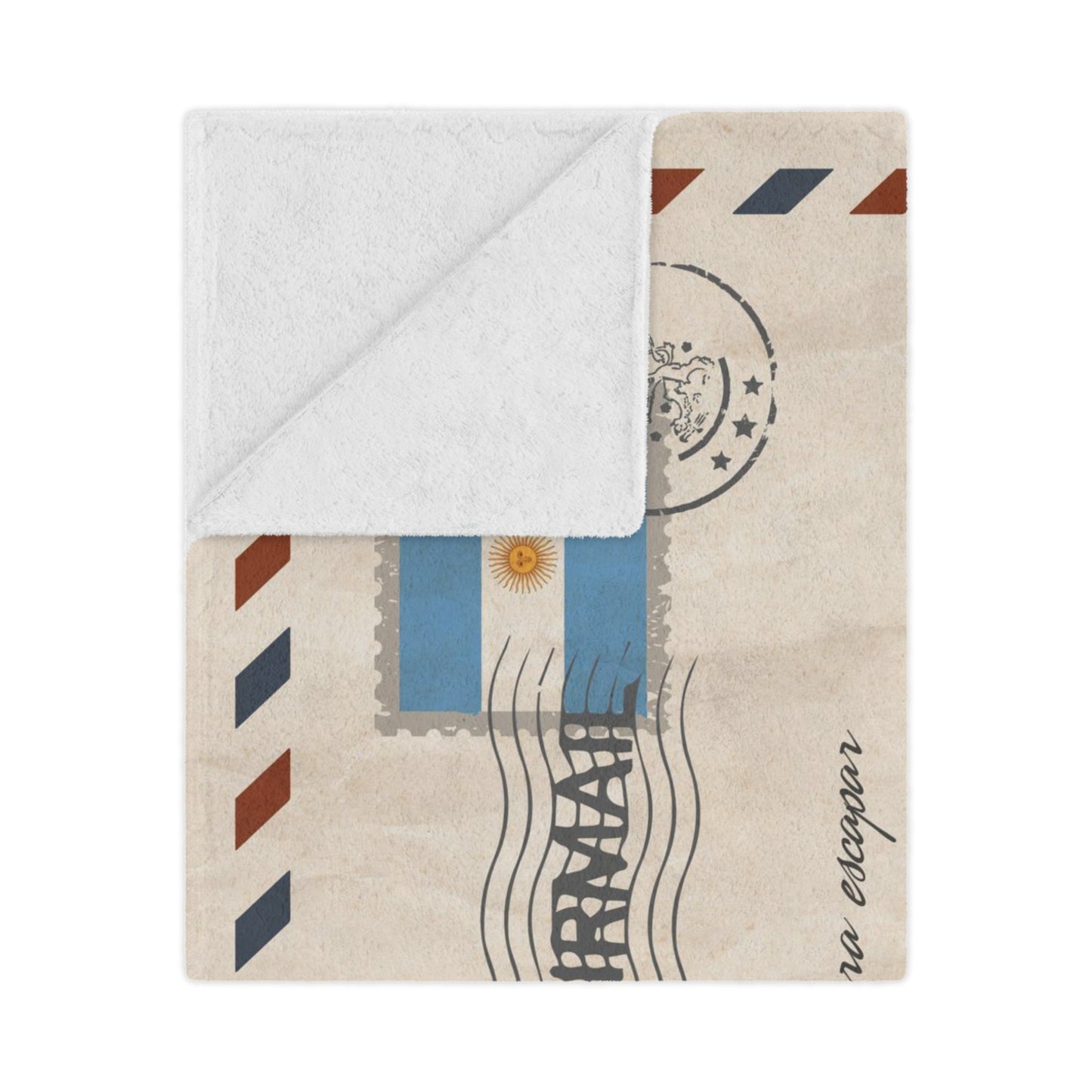 Argentina Envelope With Photo Personalized Blanket