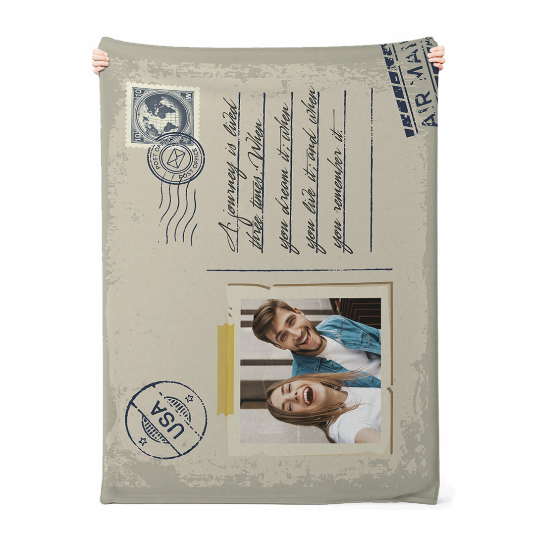 Anniversary Gift Personalized Photo Blanket