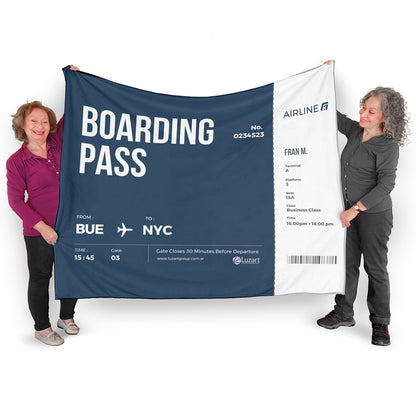 Boarding Pass Blanket